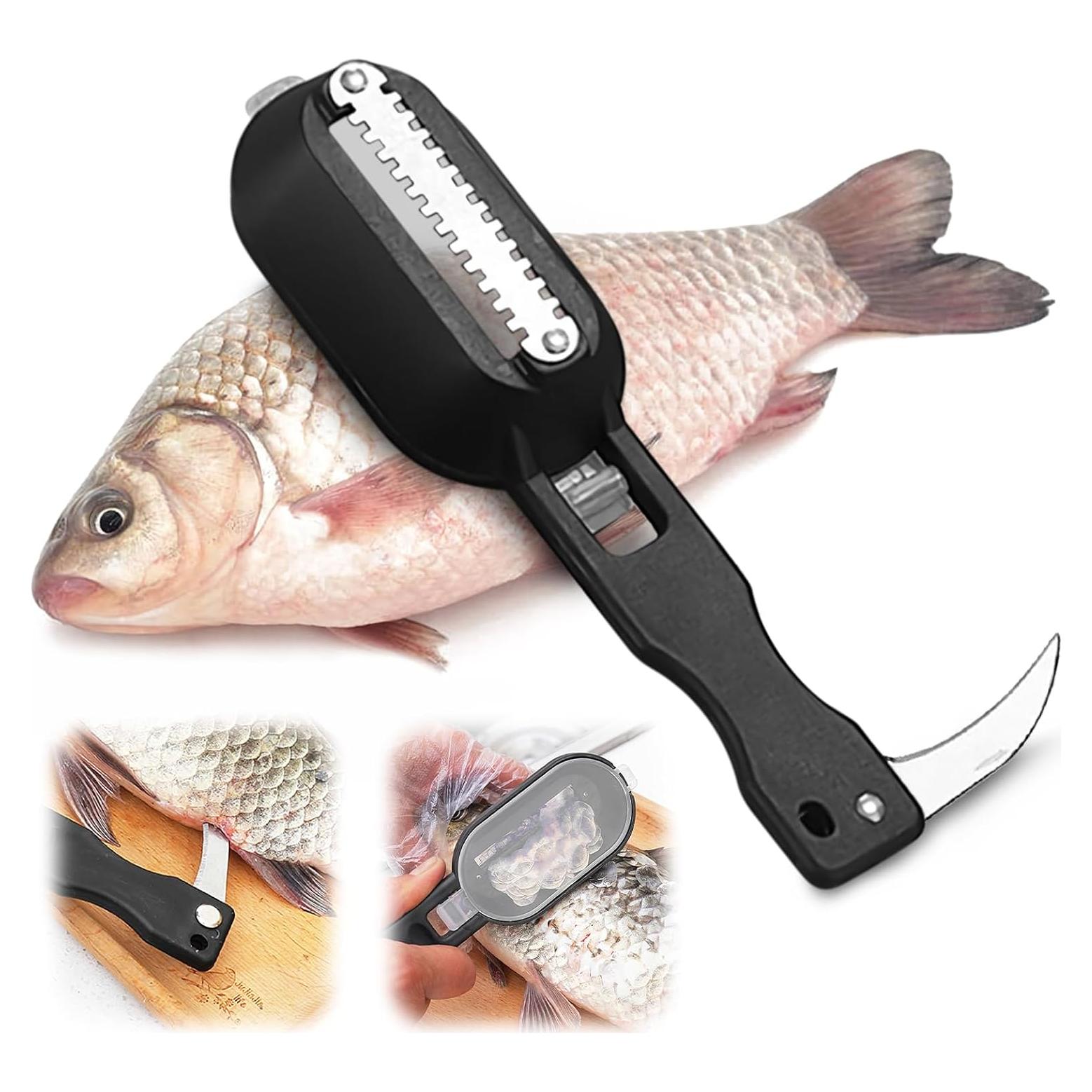 Raspador de Escamas de Pescado 2 en 1 Genérico con Contenedor