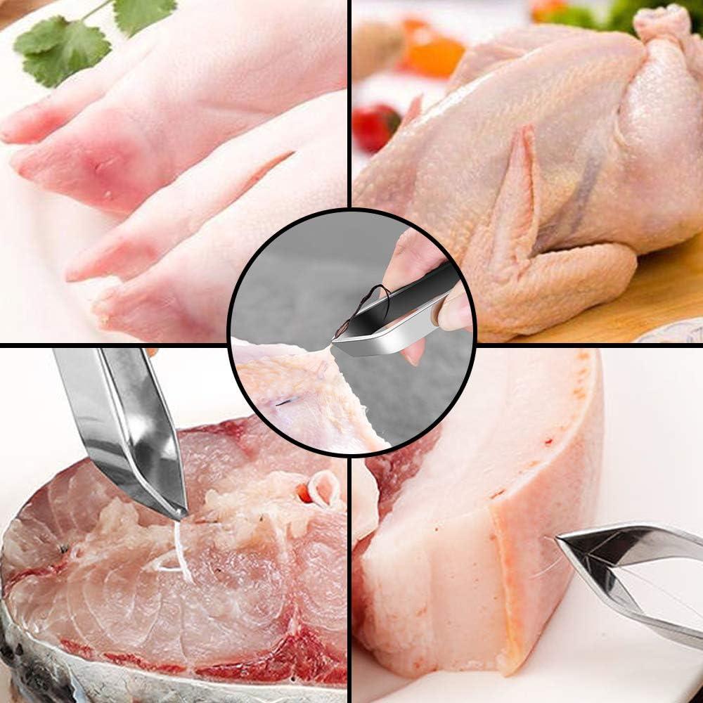 Set de 3 Pinzas de Espinas de Pescado maxin - Acero Inoxidable