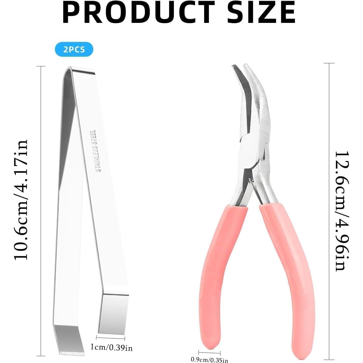 Kit de Pinzas para Espinas de Pescado Notoke - Acero Inoxidable (2 PZS)