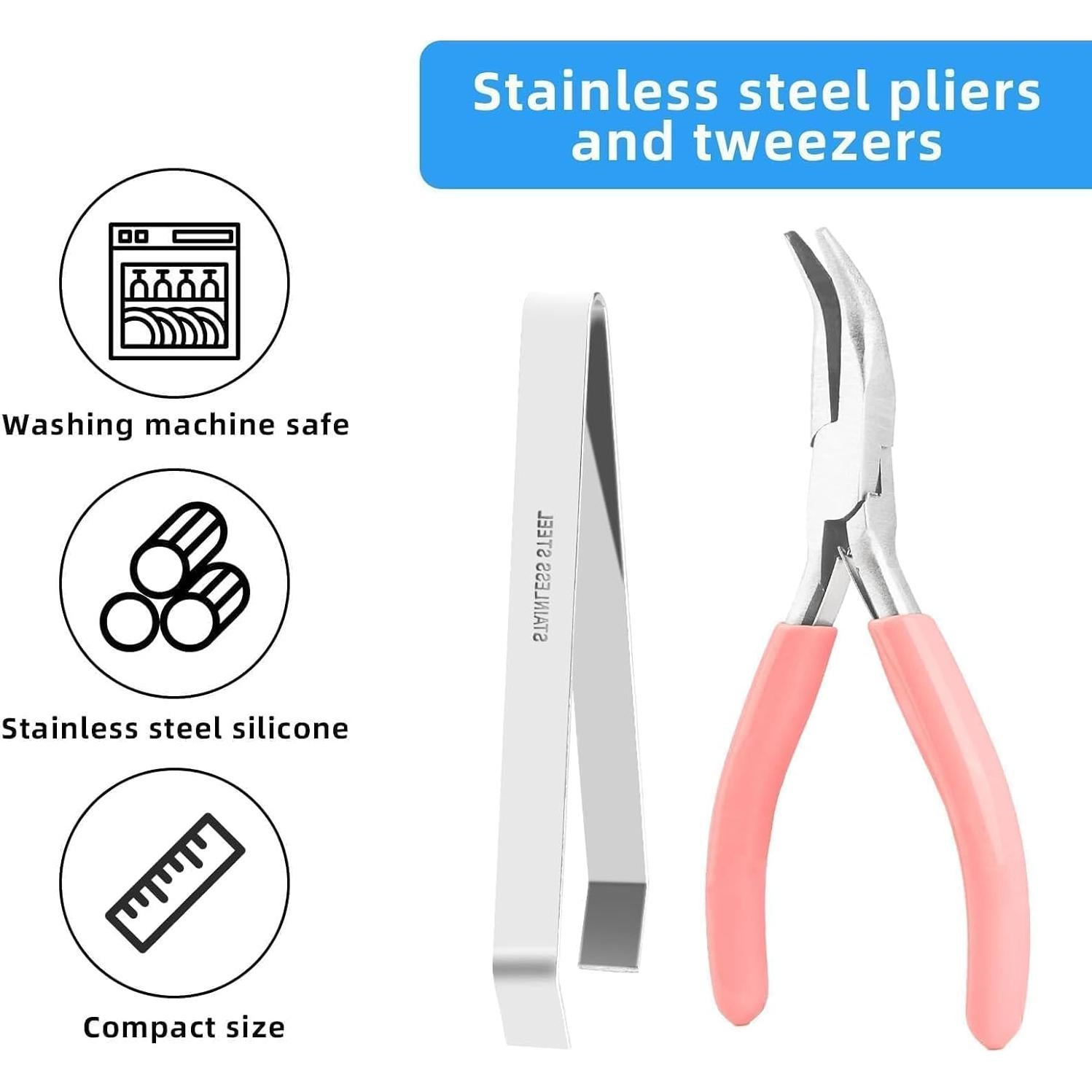 Kit de Pinzas para Espinas de Pescado Notoke - Acero Inoxidable (2 PZS)