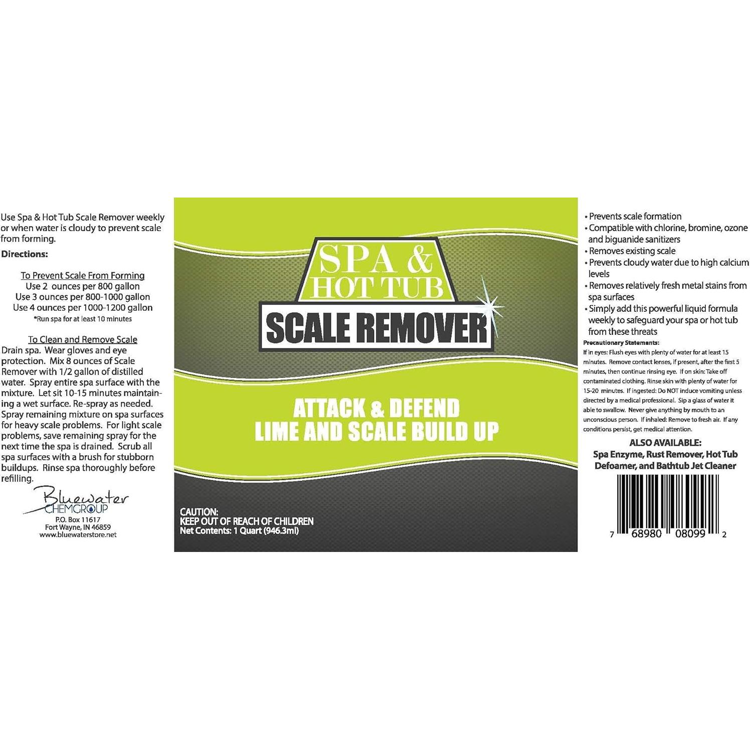 Removedor de Escala para Spa y Jacuzzi Bluewater 946ml