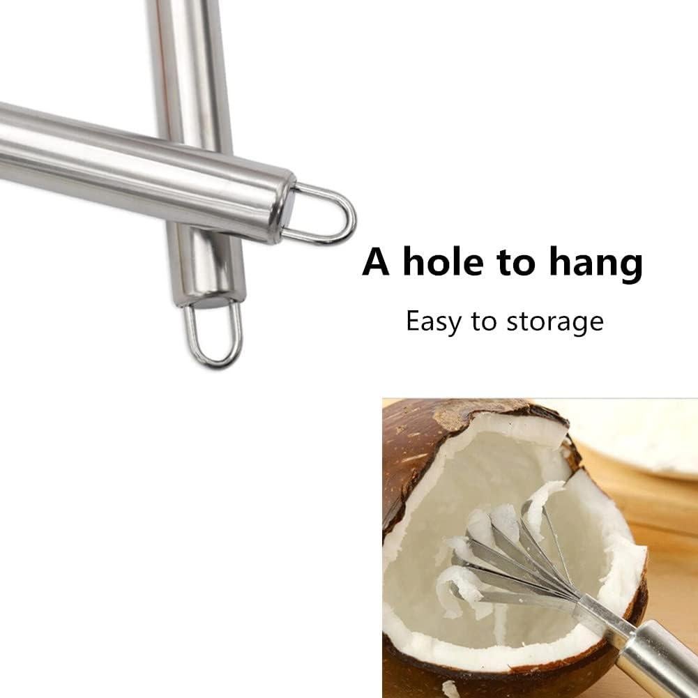 Raspador de Carne de Coco Jilukibo Acero Inoxidable 2 Piezas