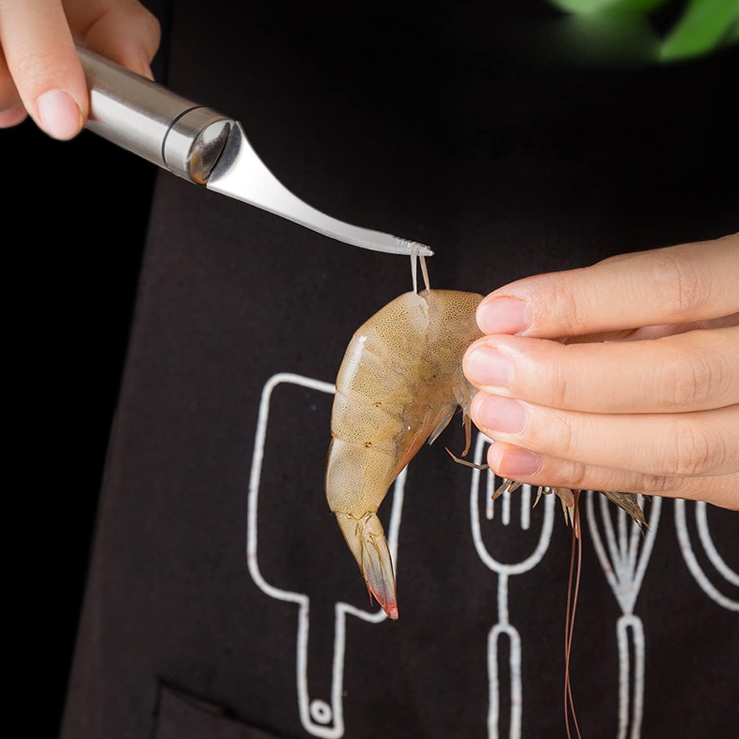 Set de Cuchillos y Pelador de Camarón JIEOU - Acero Inoxidable