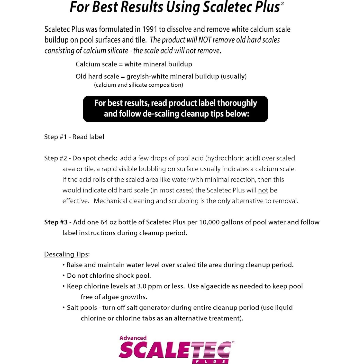 Desincrustante EasyCare Scaletec Plus 1.89L para Piscinas