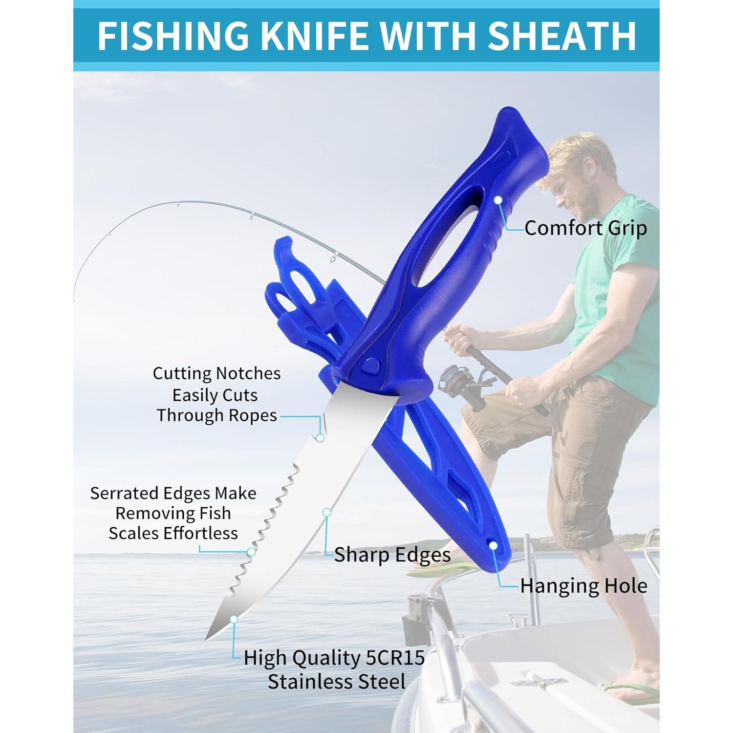 Kit de Herramientas de Pesca AOFUXTI - 6 Piezas, Acero Inoxidable