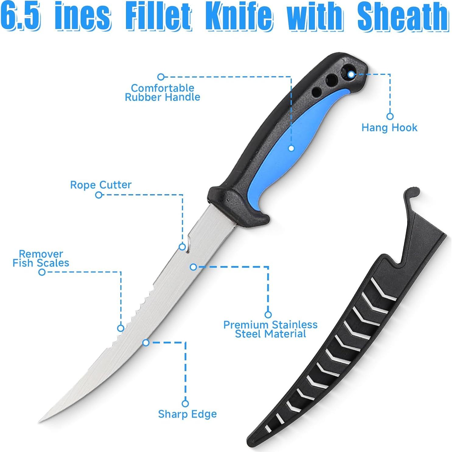 Kit de Herramientas de Pesca JOYOUSLIFE 5 Piezas Acero Inoxidable