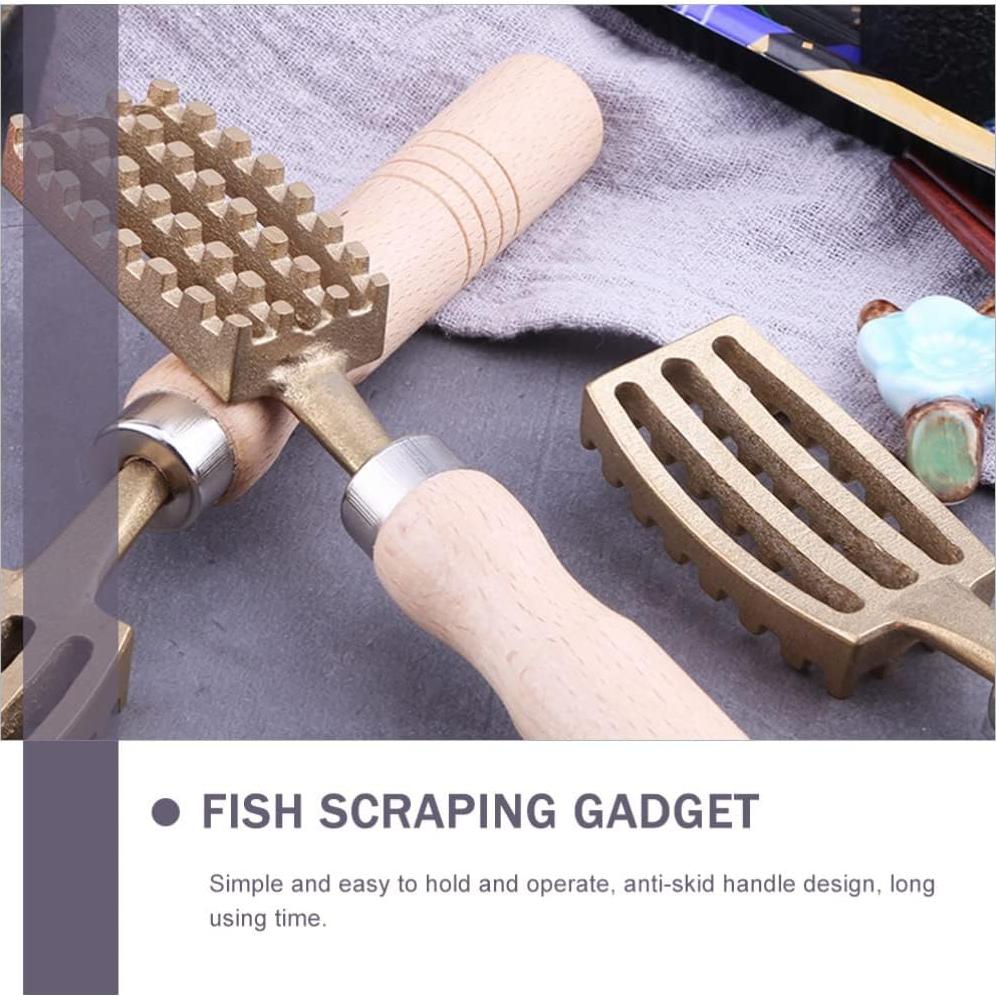 Herramienta Limpiadora de Piel de Pescado Hemoton 20cm Mango Antideslizante