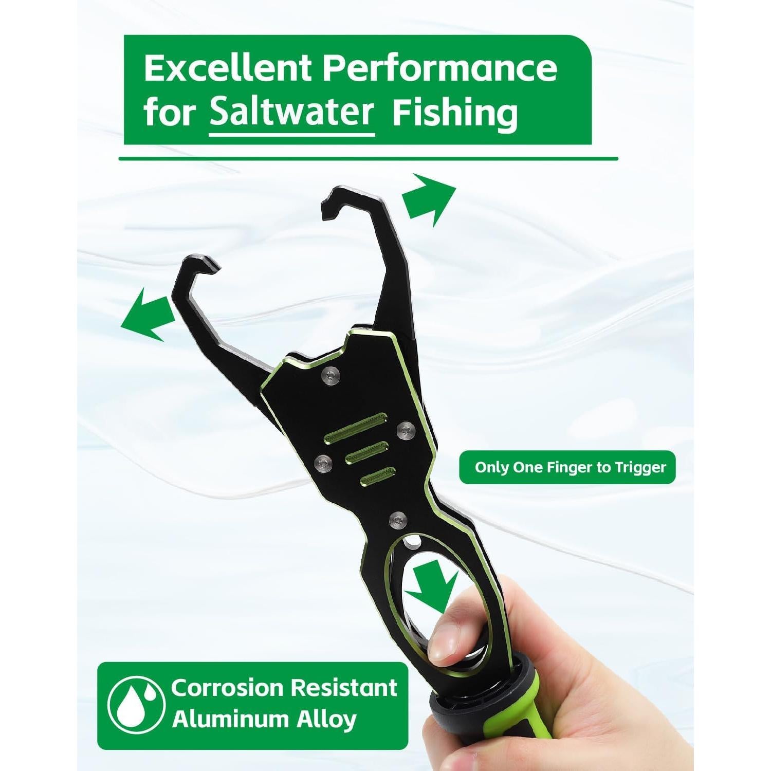 Agarrador de Labios de Pescado Tanzoii 31.5 cm Resistente Agua Salada