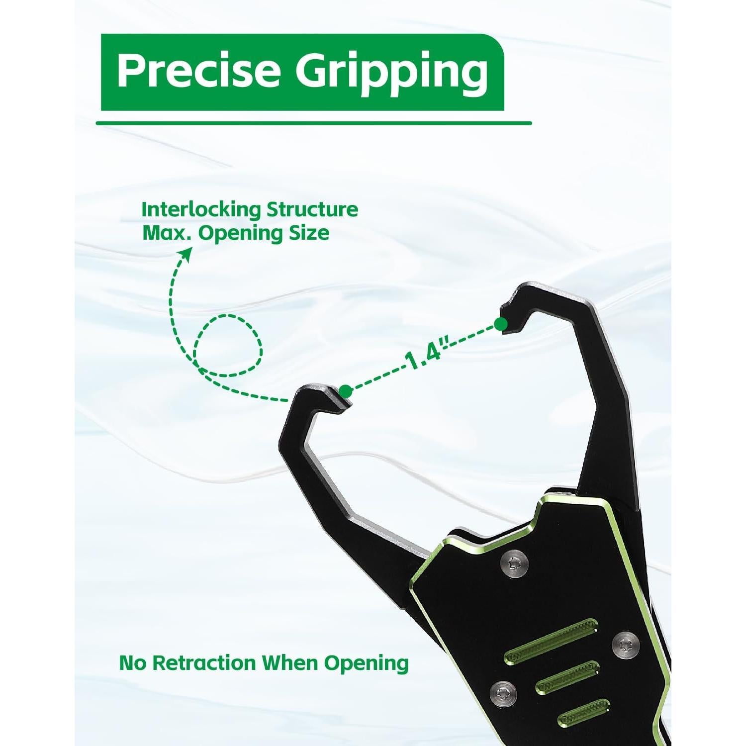 Agarrador de Labios de Pescado Tanzoii 31.5 cm Resistente Agua Salada