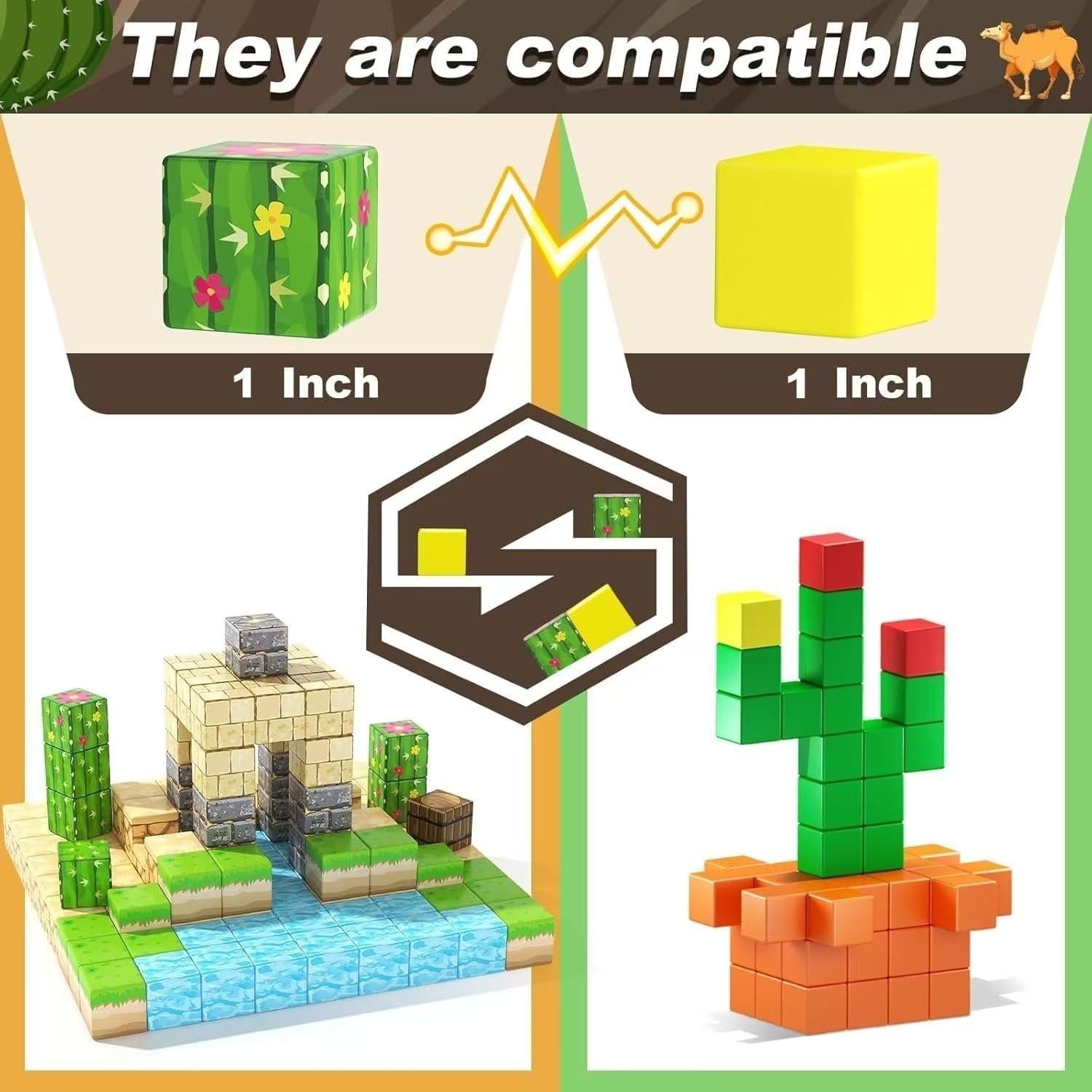 Bloques Magnéticos Gooidea 88PCS Set Desierto 2,54 cm