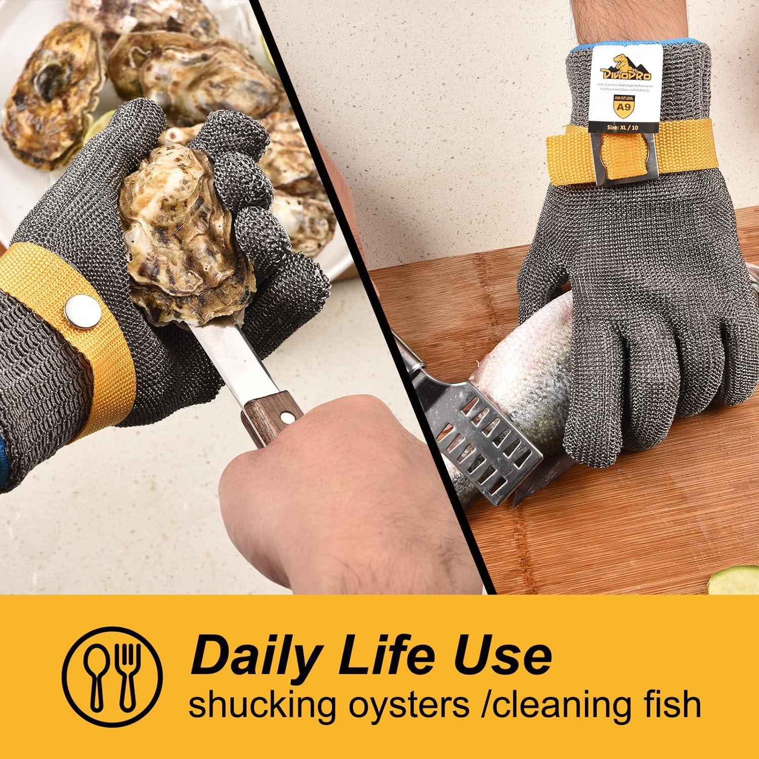 Guante Resistente a Cortes DINOPRO 2.0 ANSI A9 Acero Inoxidable