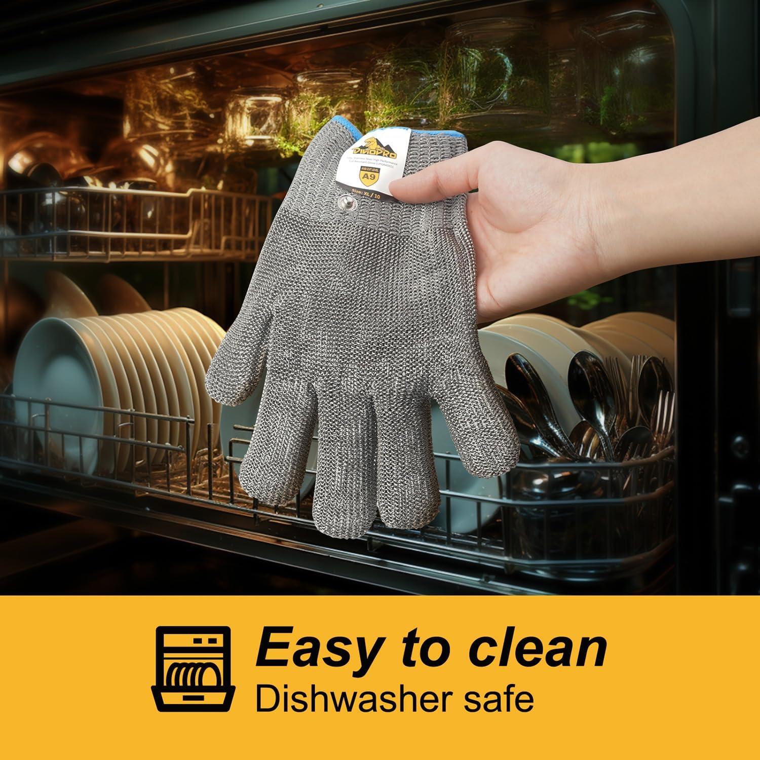 Guante Resistente a Cortes DINOPRO 2.0 ANSI A9 Acero Inoxidable