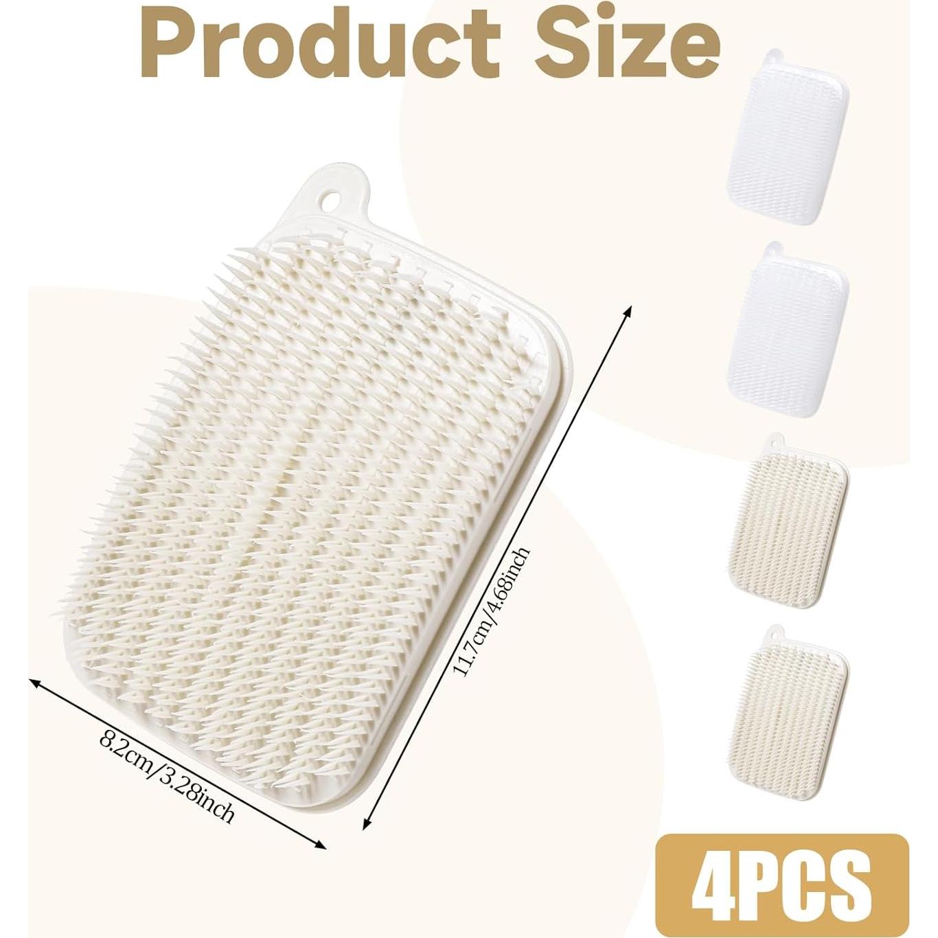 Juego de 4 Cepillos de Silicona Lusofie para Limpiar Verduras