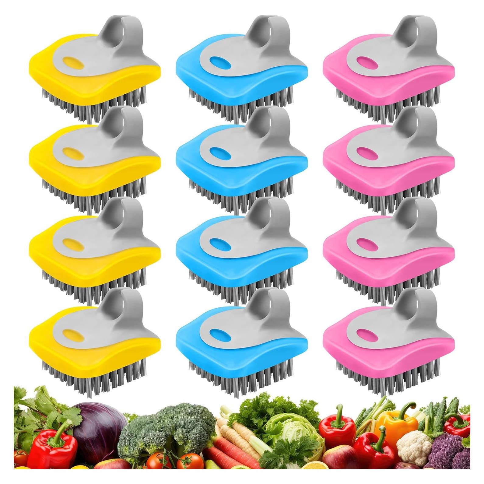Juego de 12 Cepillos de Verduras Honeydak con Agarre Antideslizante