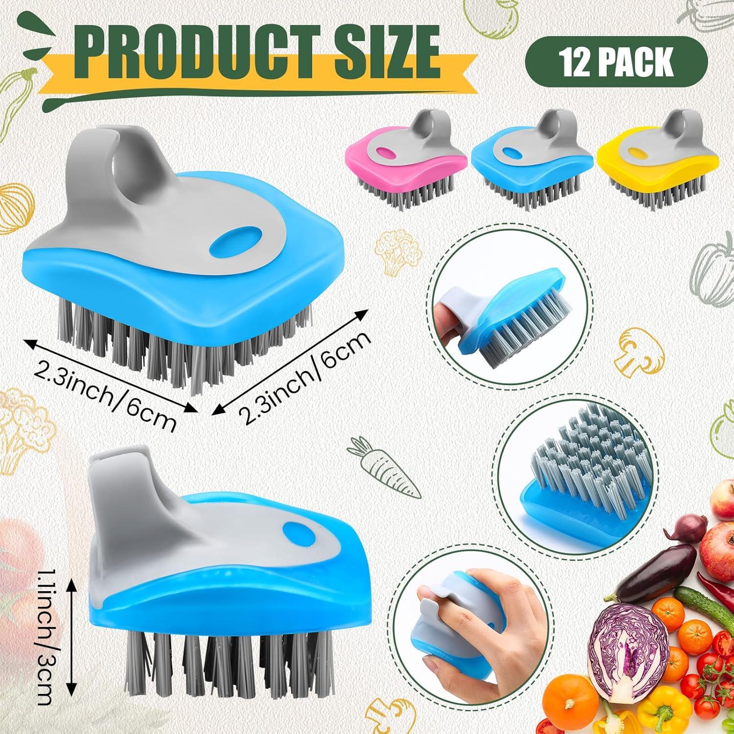 Juego de 12 Cepillos de Verduras Honeydak con Agarre Antideslizante