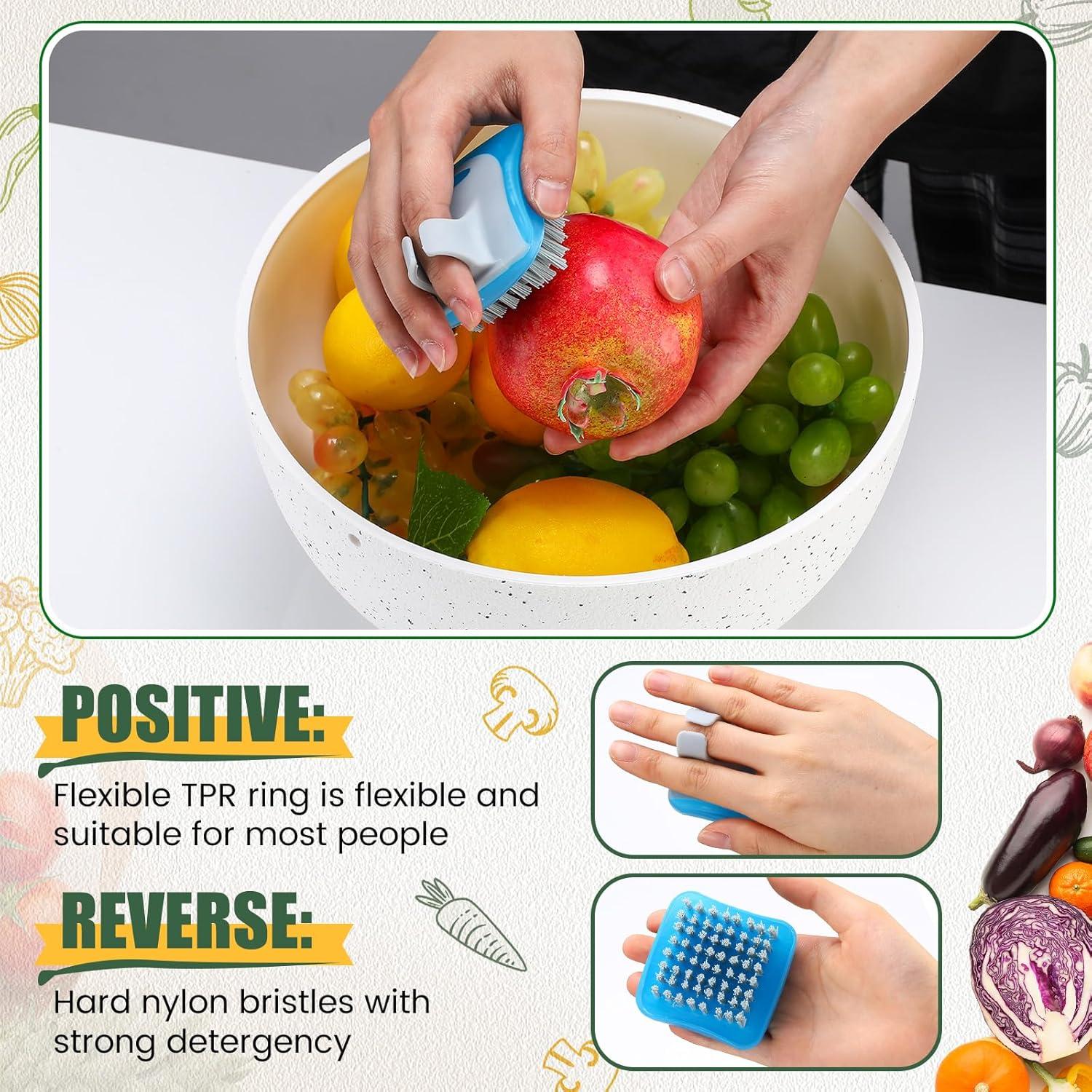 Juego de 12 Cepillos de Verduras Honeydak con Agarre Antideslizante