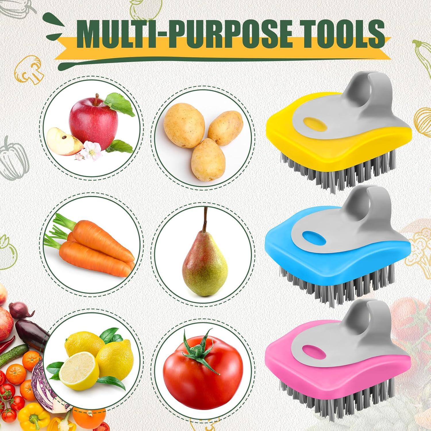 Juego de 12 Cepillos de Verduras Honeydak con Agarre Antideslizante