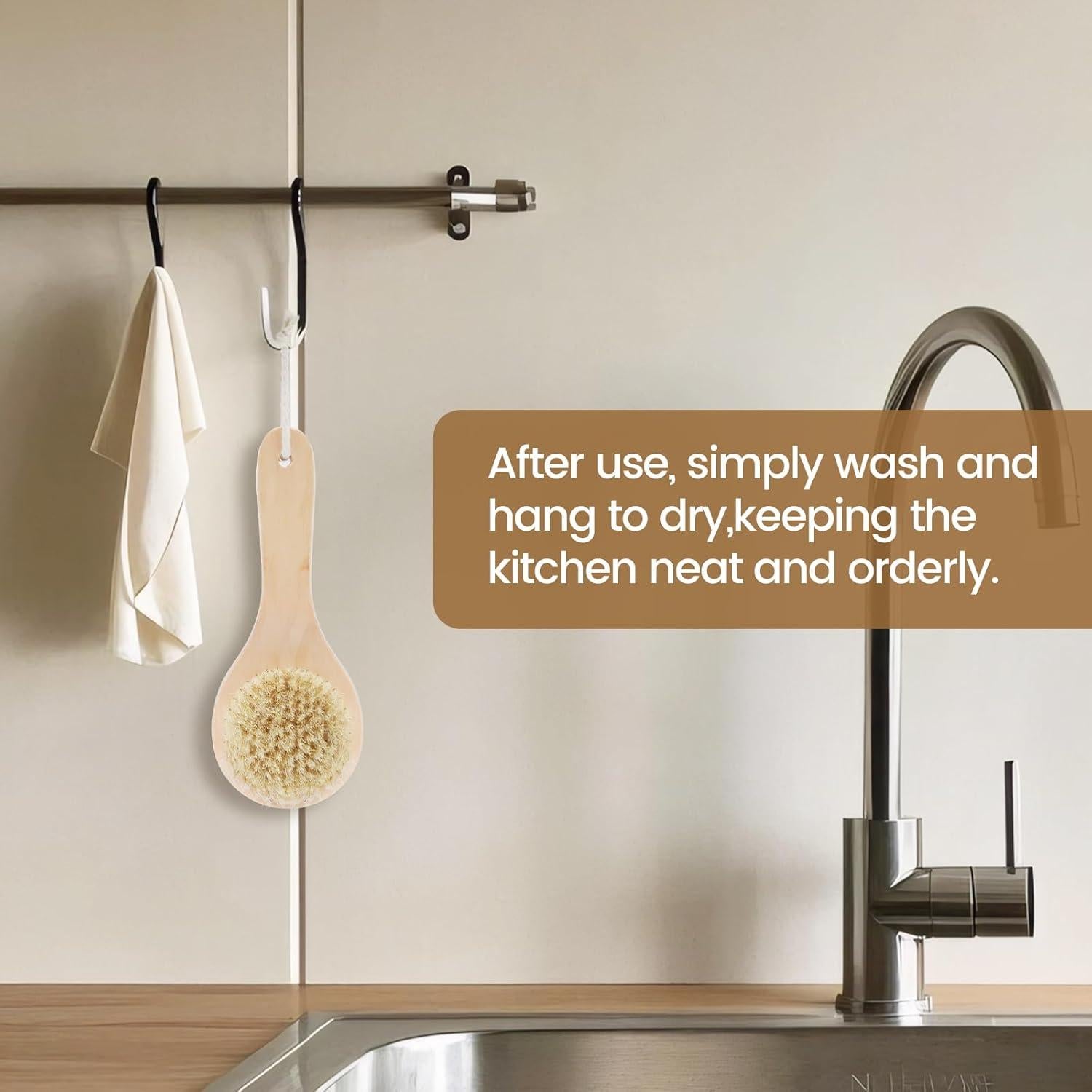 Cepillo de Verduras Aphrordity 20 cm Mango de Madera