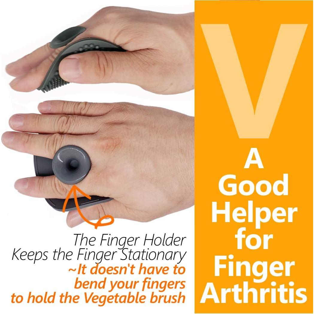 Cepillo Limpiador de Verduras ZEMOZEN - Silicona Flexible Gris