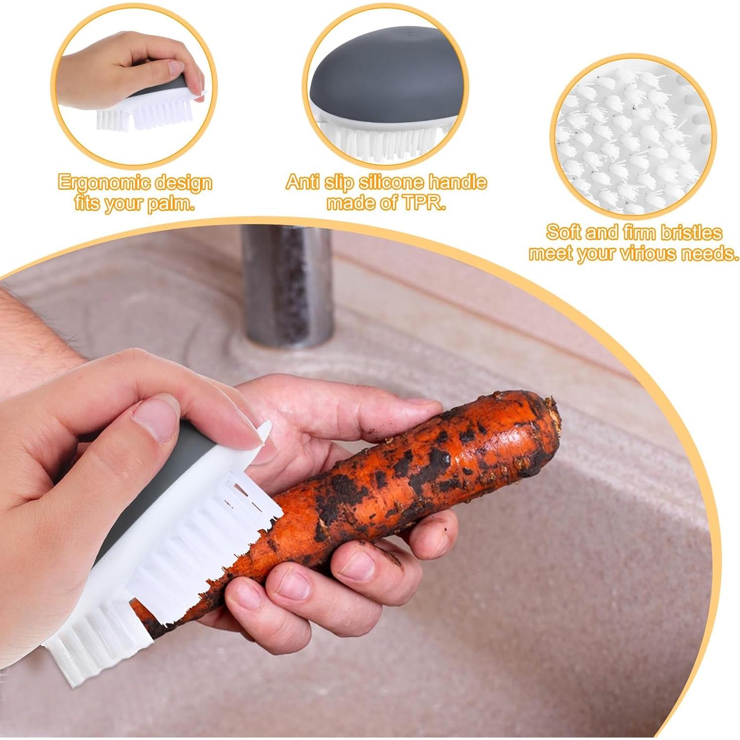 Cepillo de Verduras Hpmjz Ergonómico Antideslizante 9.9x5.8 cm