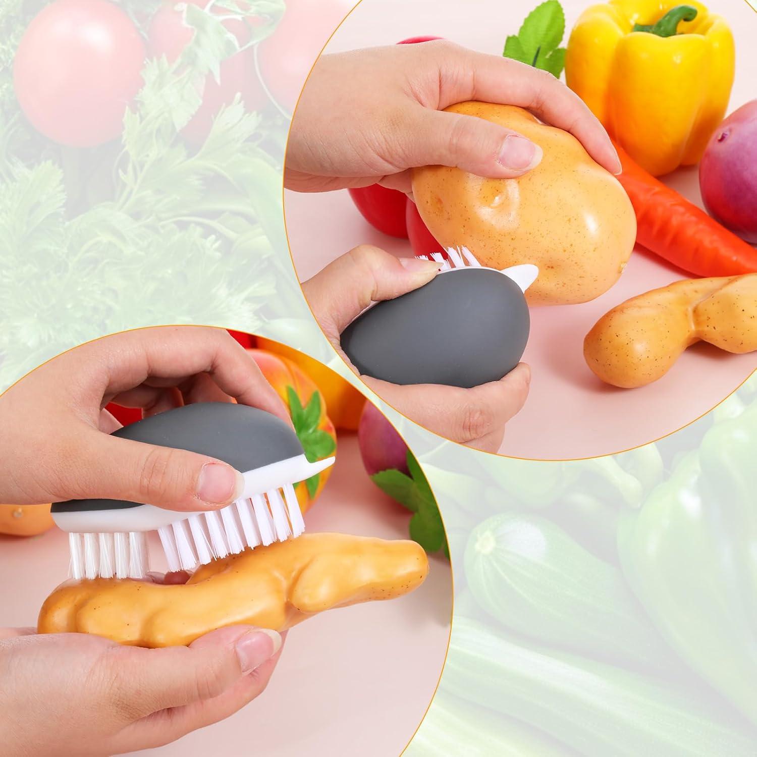 Cepillo de Verduras Hpmjz Ergonómico Antideslizante 9.9x5.8 cm