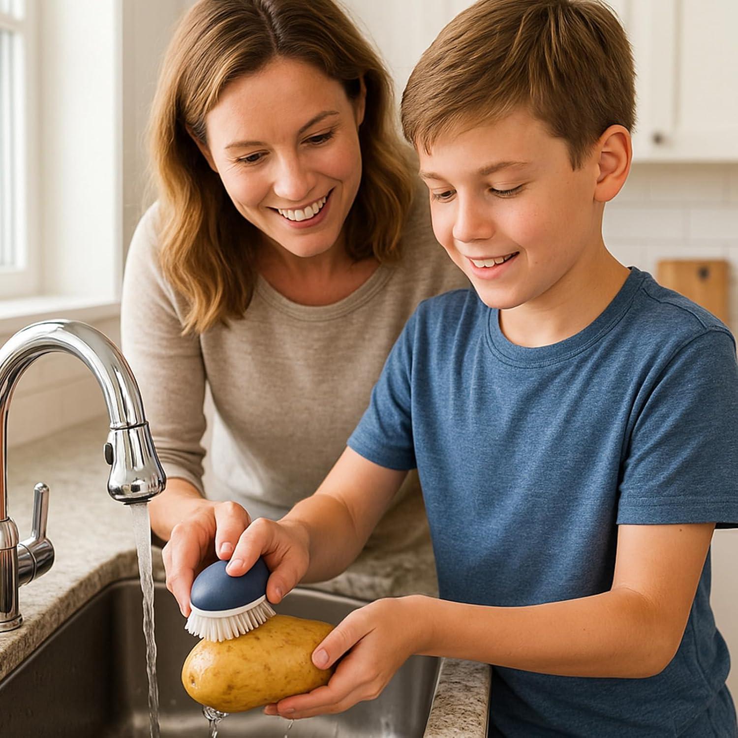 Cepillo de Verduras Hpmjz Ergonómico Antideslizante 9.9x5.8 cm