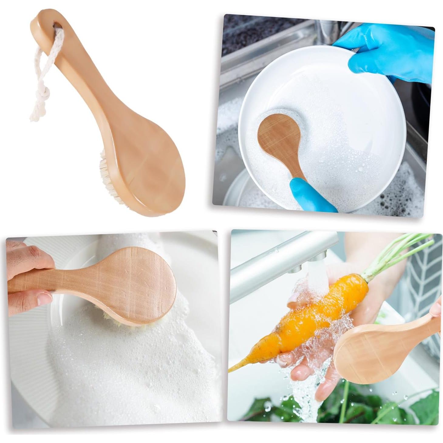 Cepillo de Verduras PEUTIER 20x8 cm Madera Ergonómico