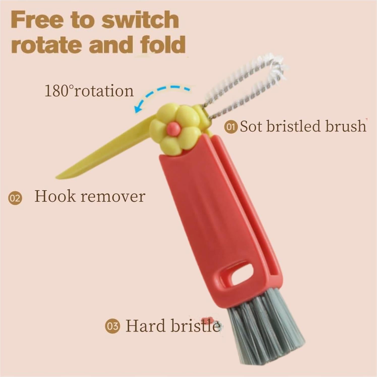 Cepillo de limpieza 3 en 1 DAMARI para tapas de tazas