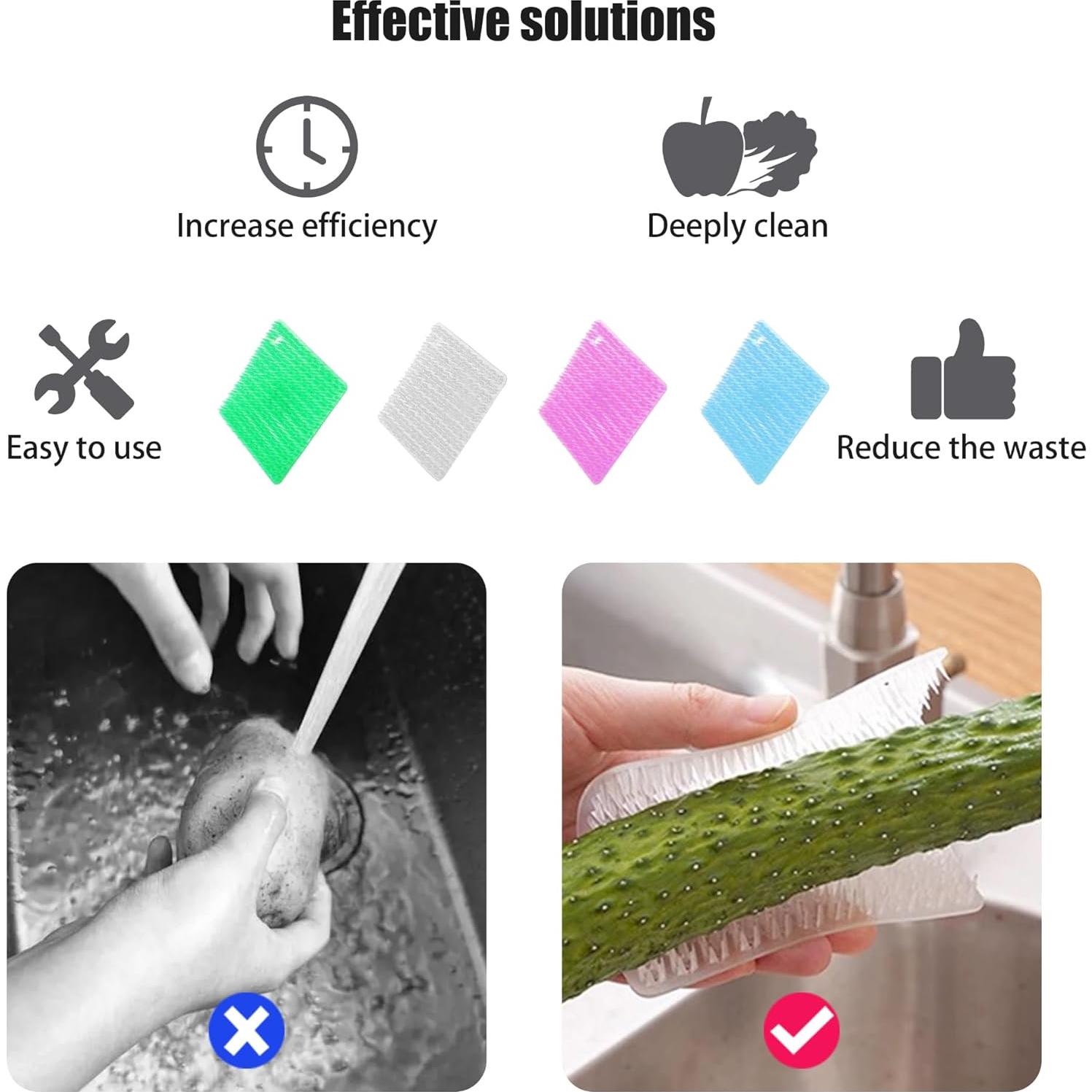 Cepillo de Limpieza de Verduras Shaoduoli - 8 Piezas, Ecológico