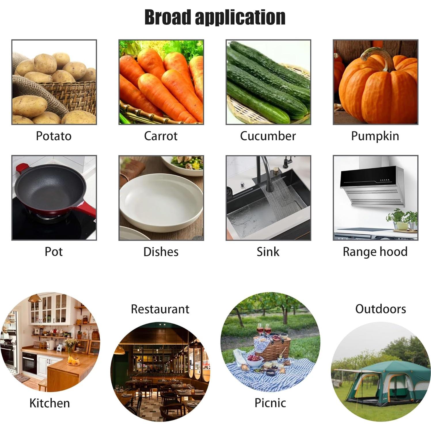 Cepillo de Limpieza de Verduras Shaoduoli - 8 Piezas, Ecológico