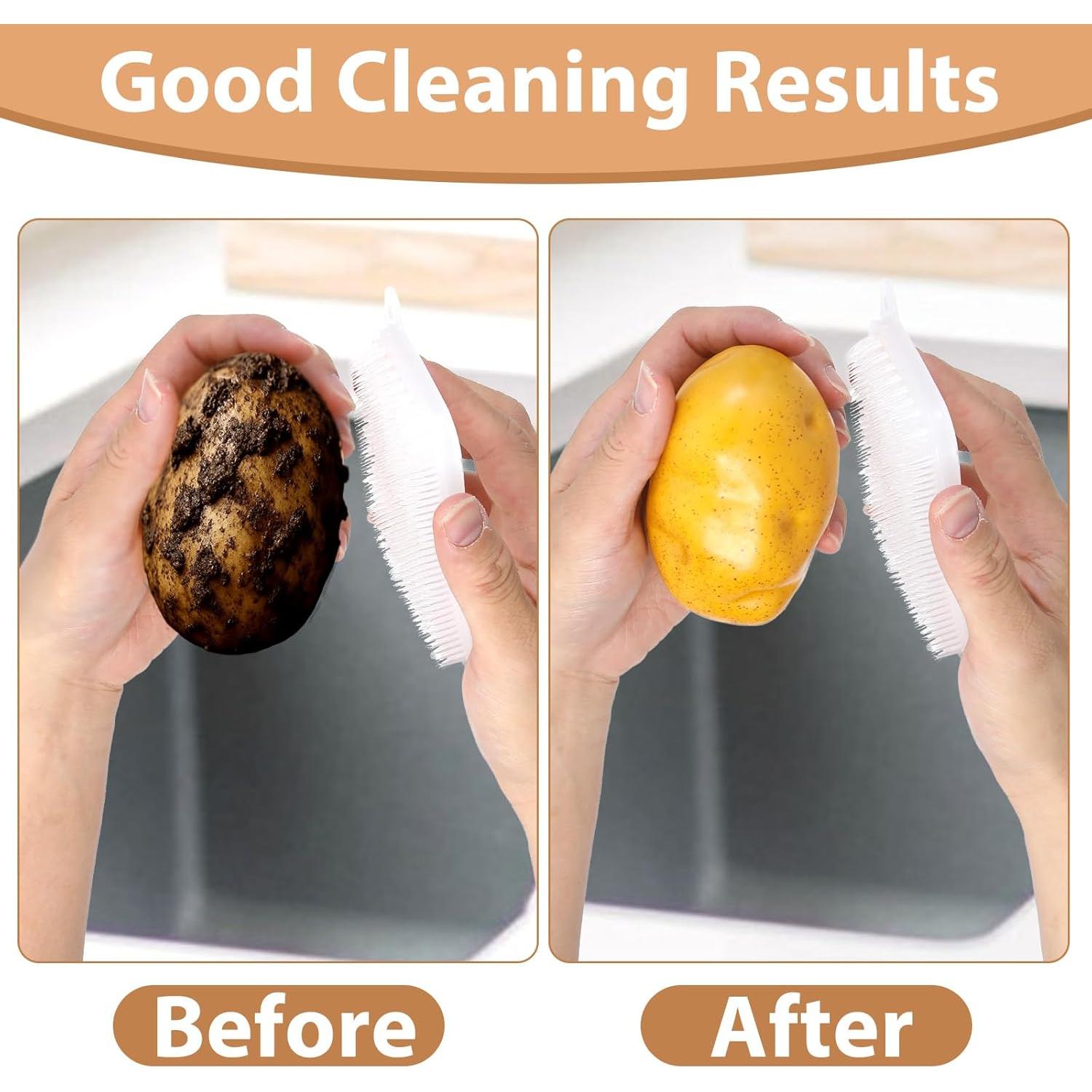 Cepillo de Verduras Nogeqi 2 Pcs con Cerdas Suaves 12.19 cm