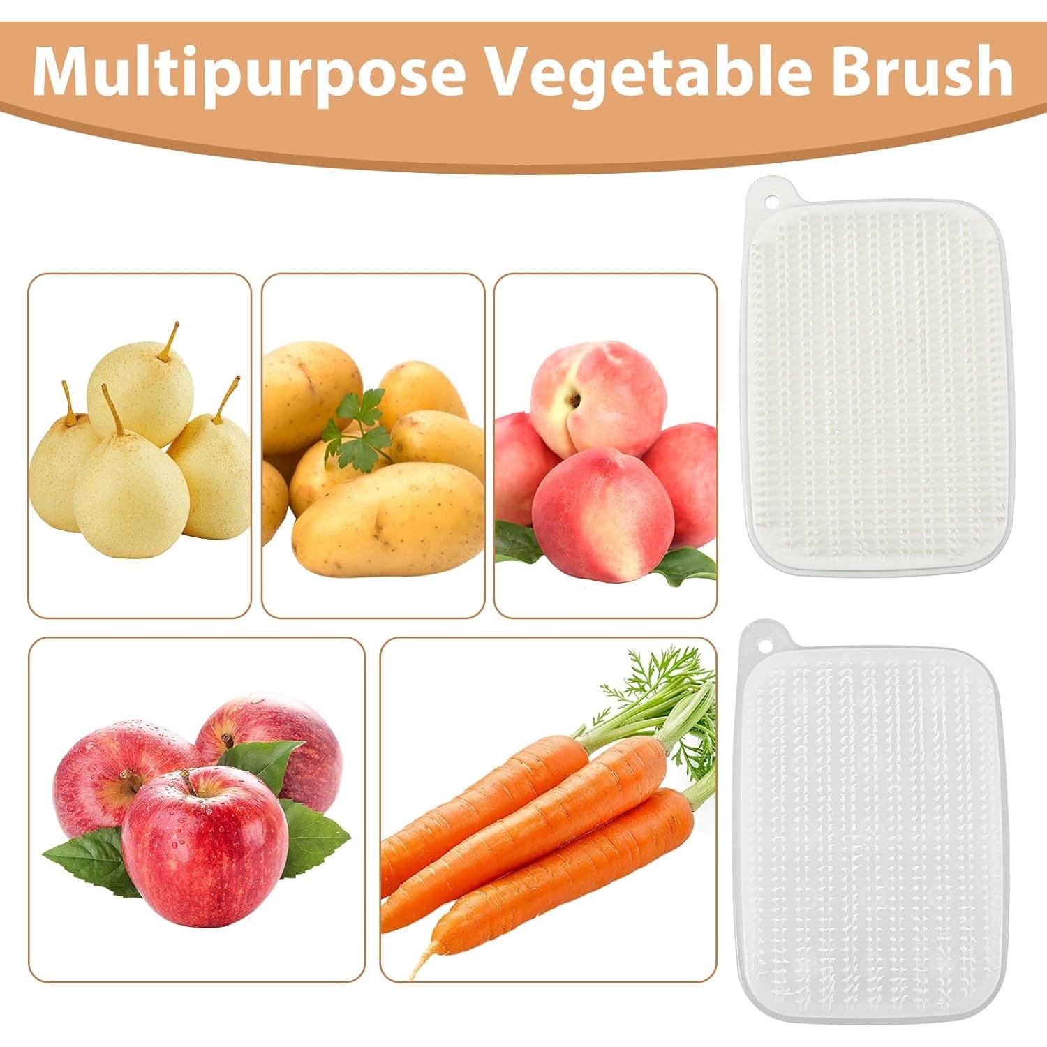 Cepillo de Verduras Nogeqi 2 Pcs con Cerdas Suaves 12.19 cm