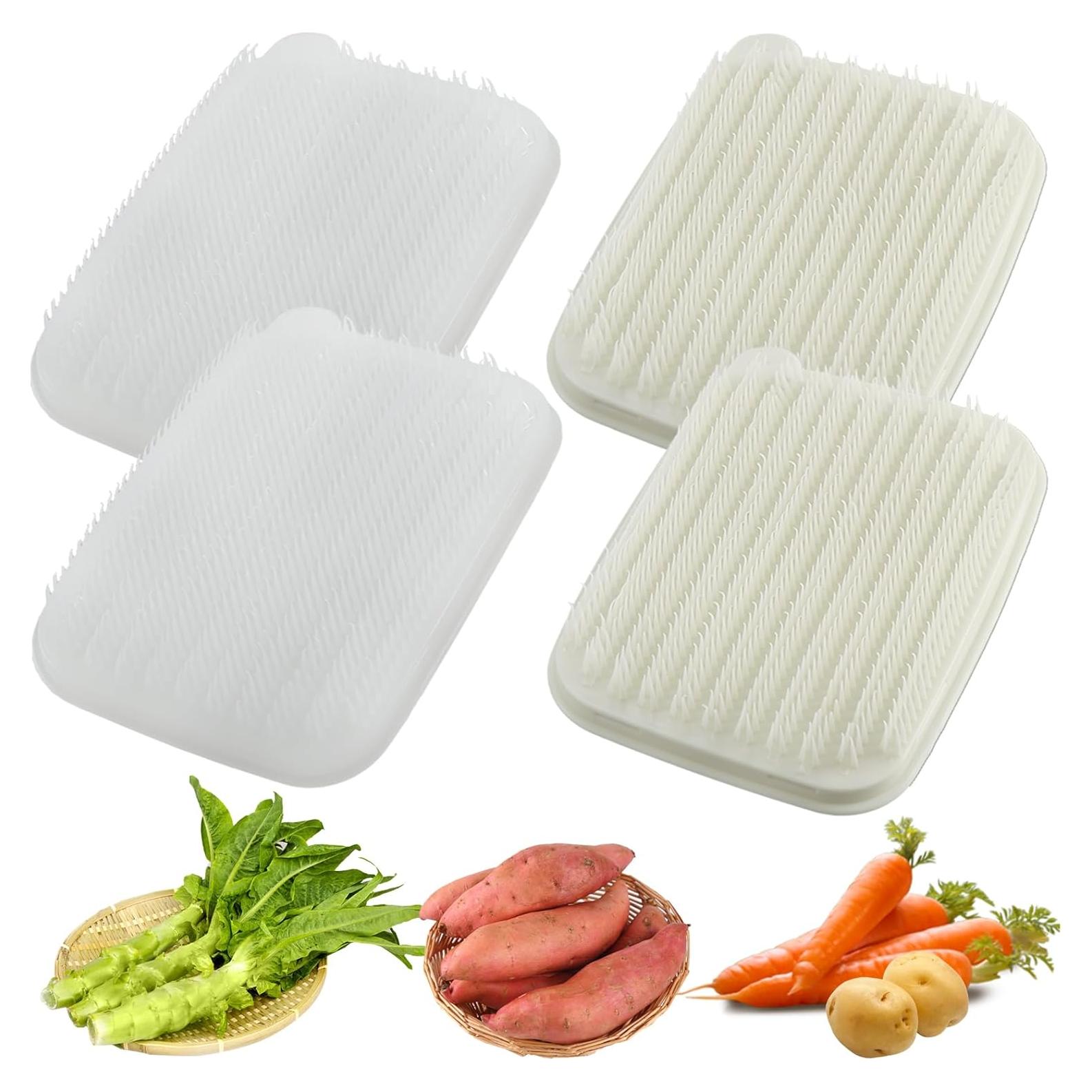 Juego de 4 Cepillos de Verduras ROBOHOOK - Cerdas Suaves