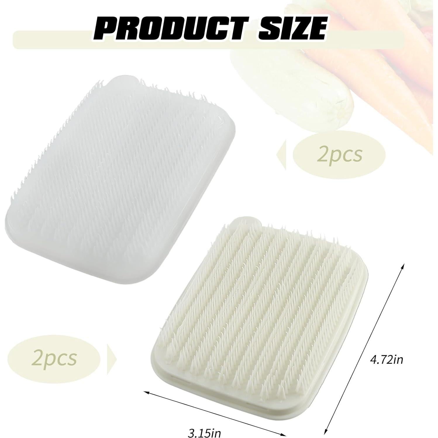 Juego de 4 Cepillos de Verduras ROBOHOOK - Cerdas Suaves