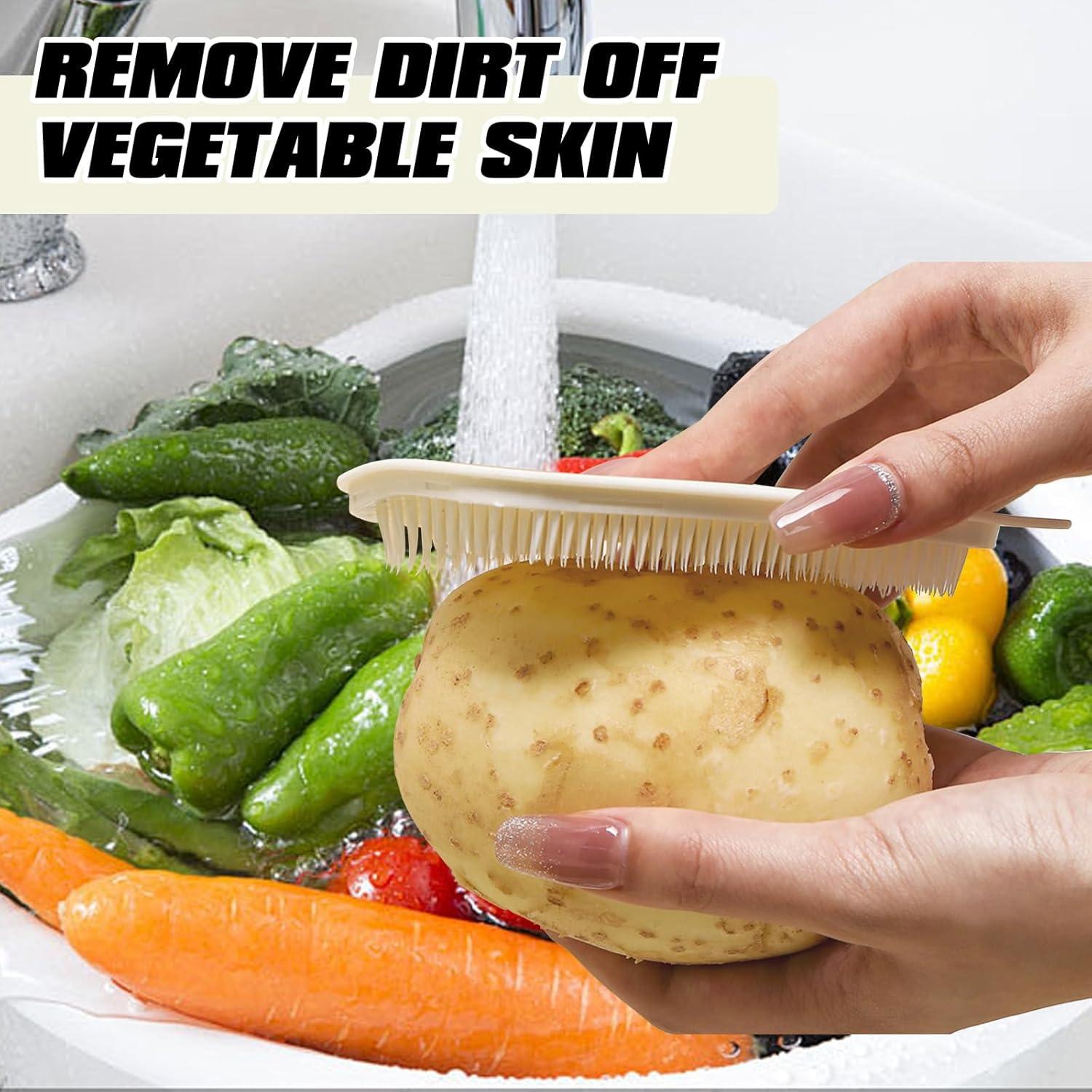 Juego de 4 Cepillos de Verduras ROBOHOOK - Cerdas Suaves