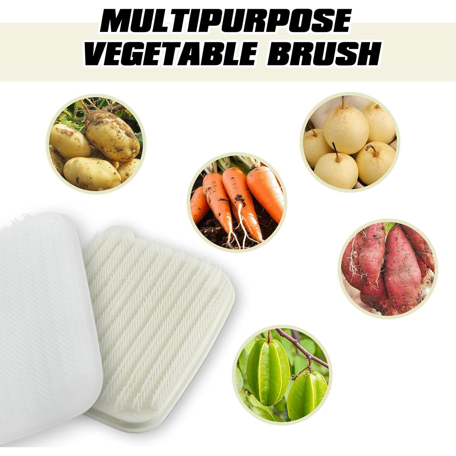 Juego de 4 Cepillos de Verduras ROBOHOOK - Cerdas Suaves