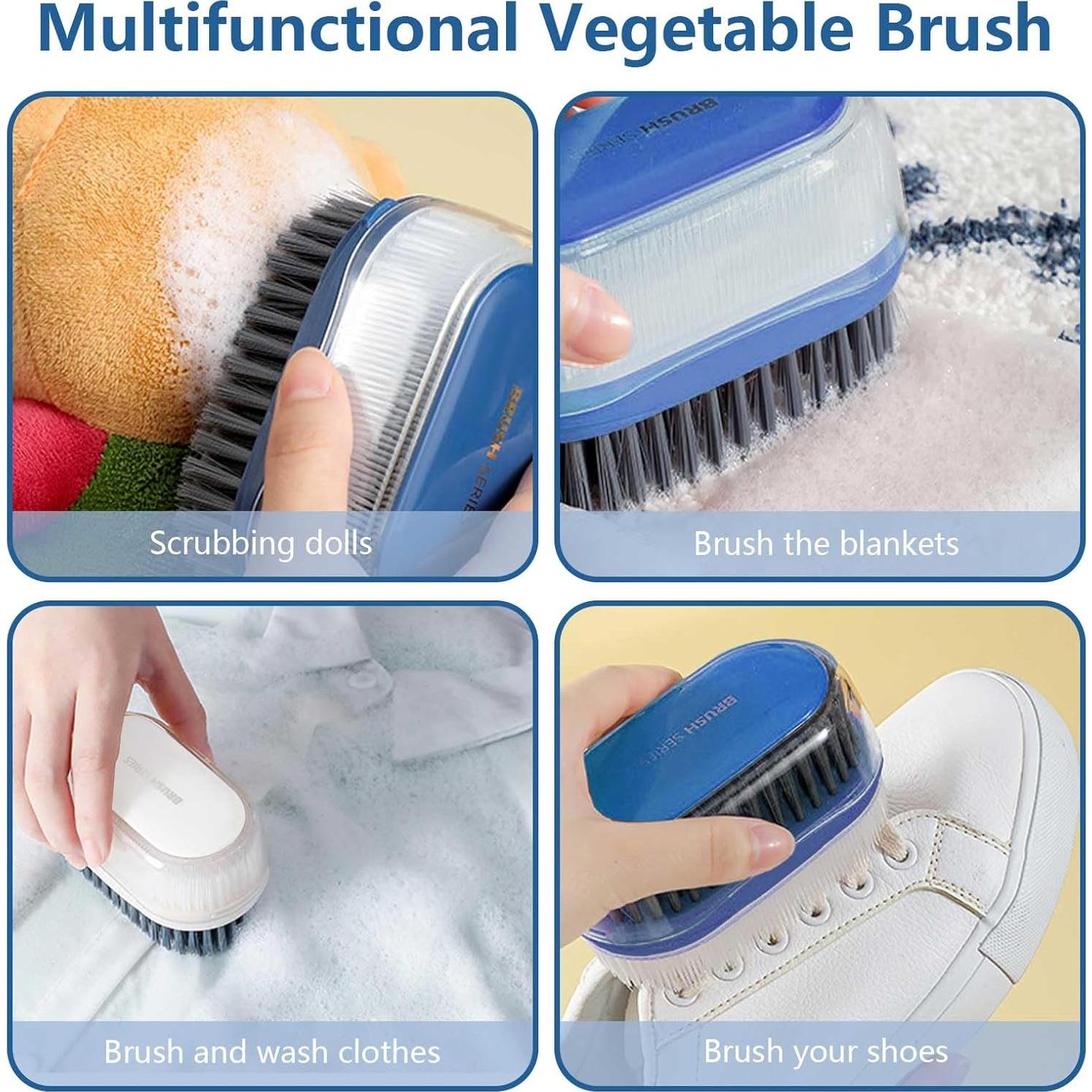 2 Cepillos de Verduras Realand con Cerdas Duras y Suaves