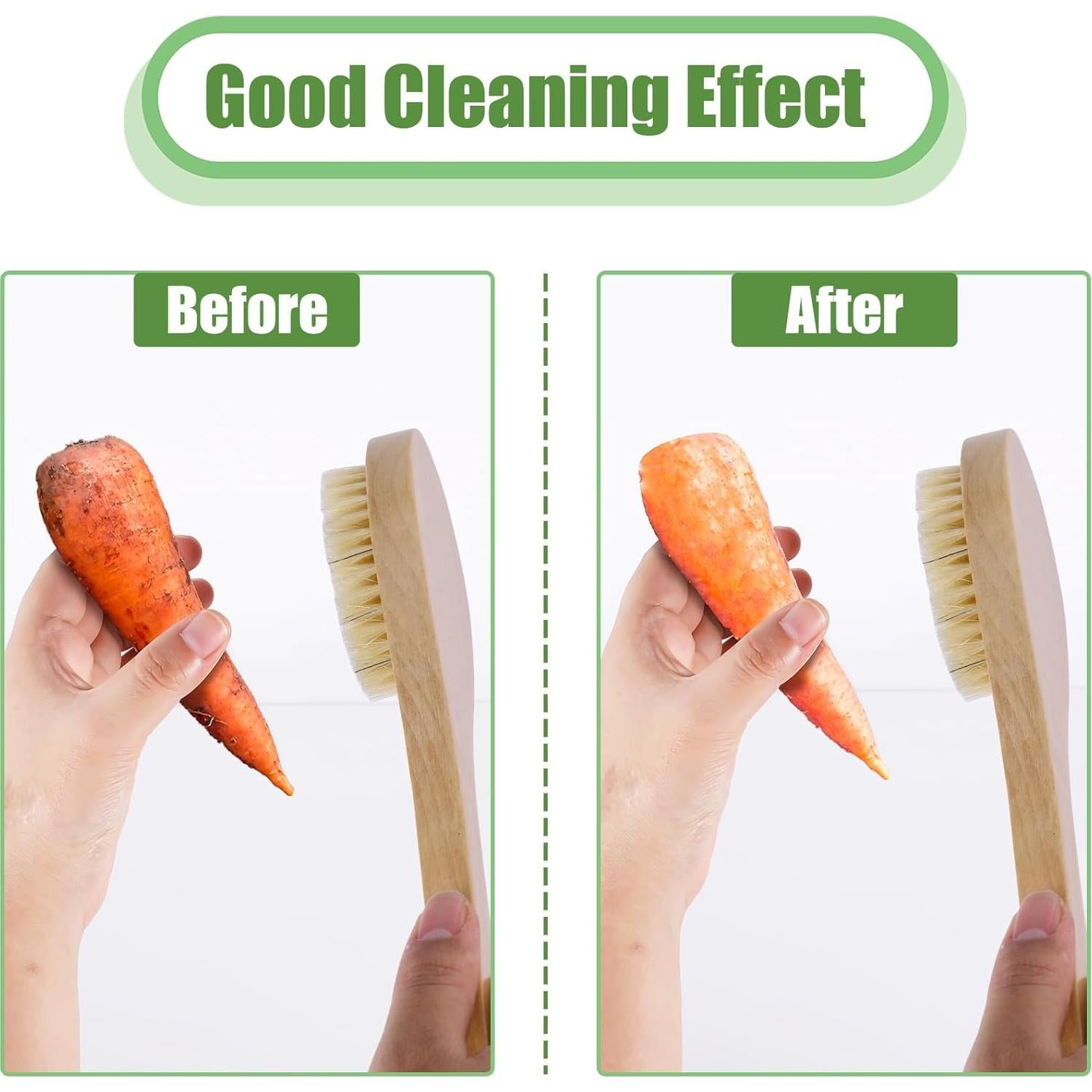 Cepillo de Verduras Gosknor de Madera 25x8cm Cerdas de Jabalí