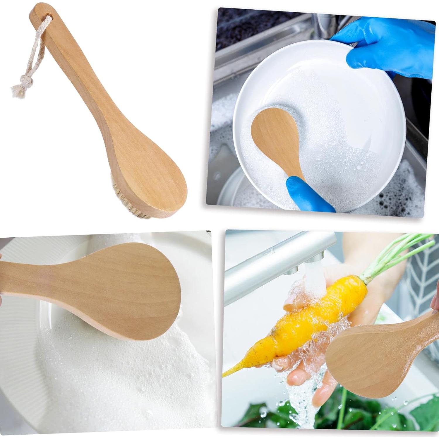 Cepillo de Verduras Gosknor de Madera 25x8cm Cerdas de Jabalí