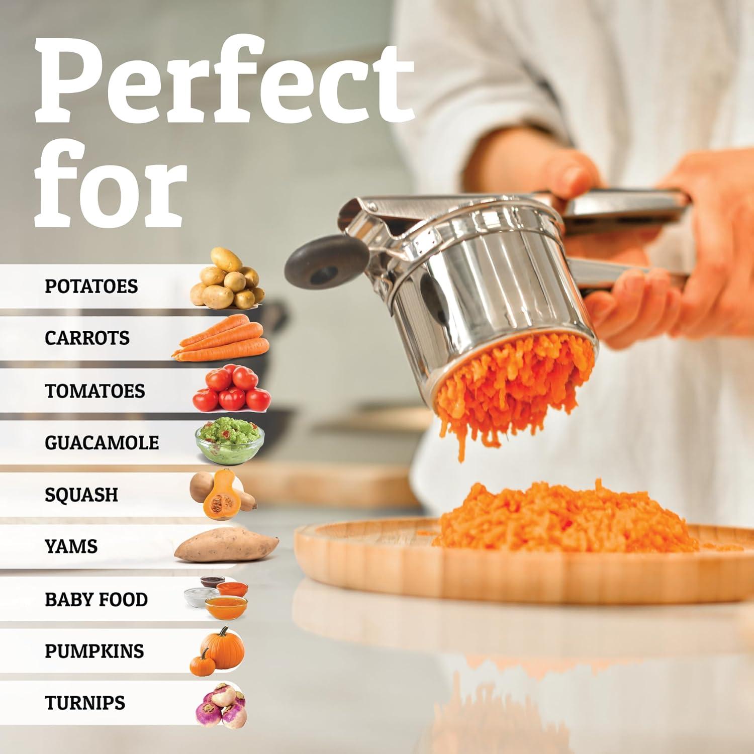 Prensapurés PriorityChef 425g Acero Inoxidable Negro