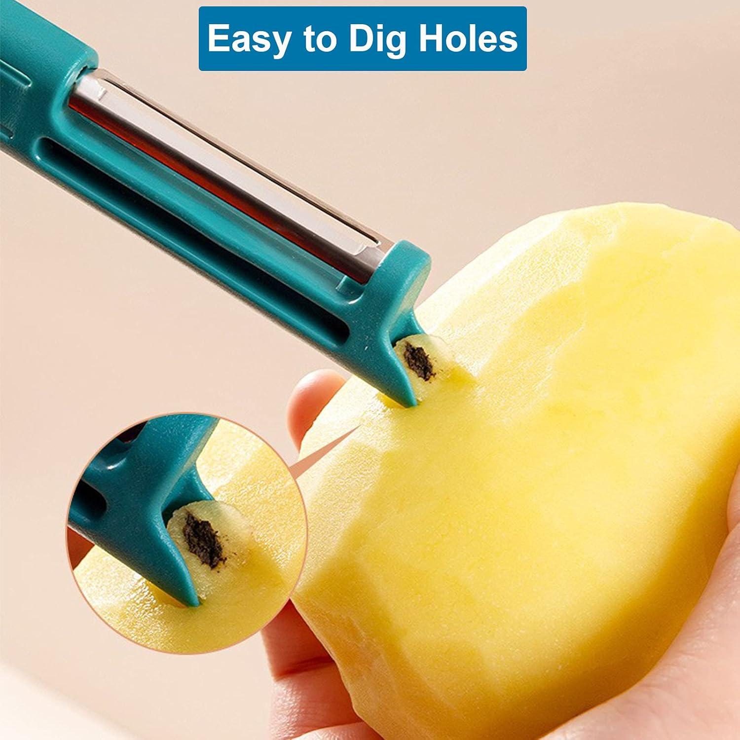 Cepillo Limpiador 2 en 1 Ganganmax para Verduras y Frutas Amarillo