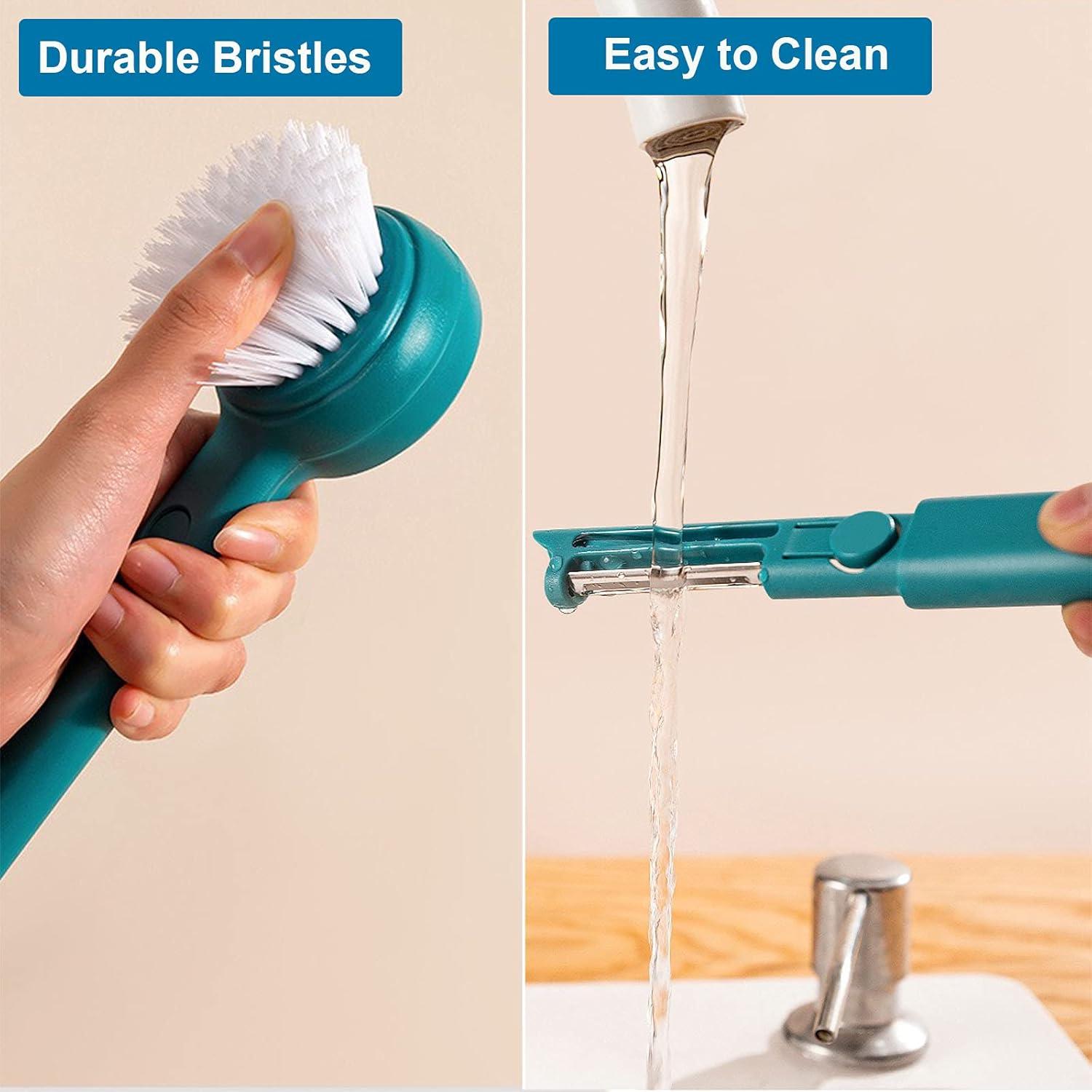 Cepillo Limpiador 2 en 1 Ganganmax para Verduras y Frutas Amarillo