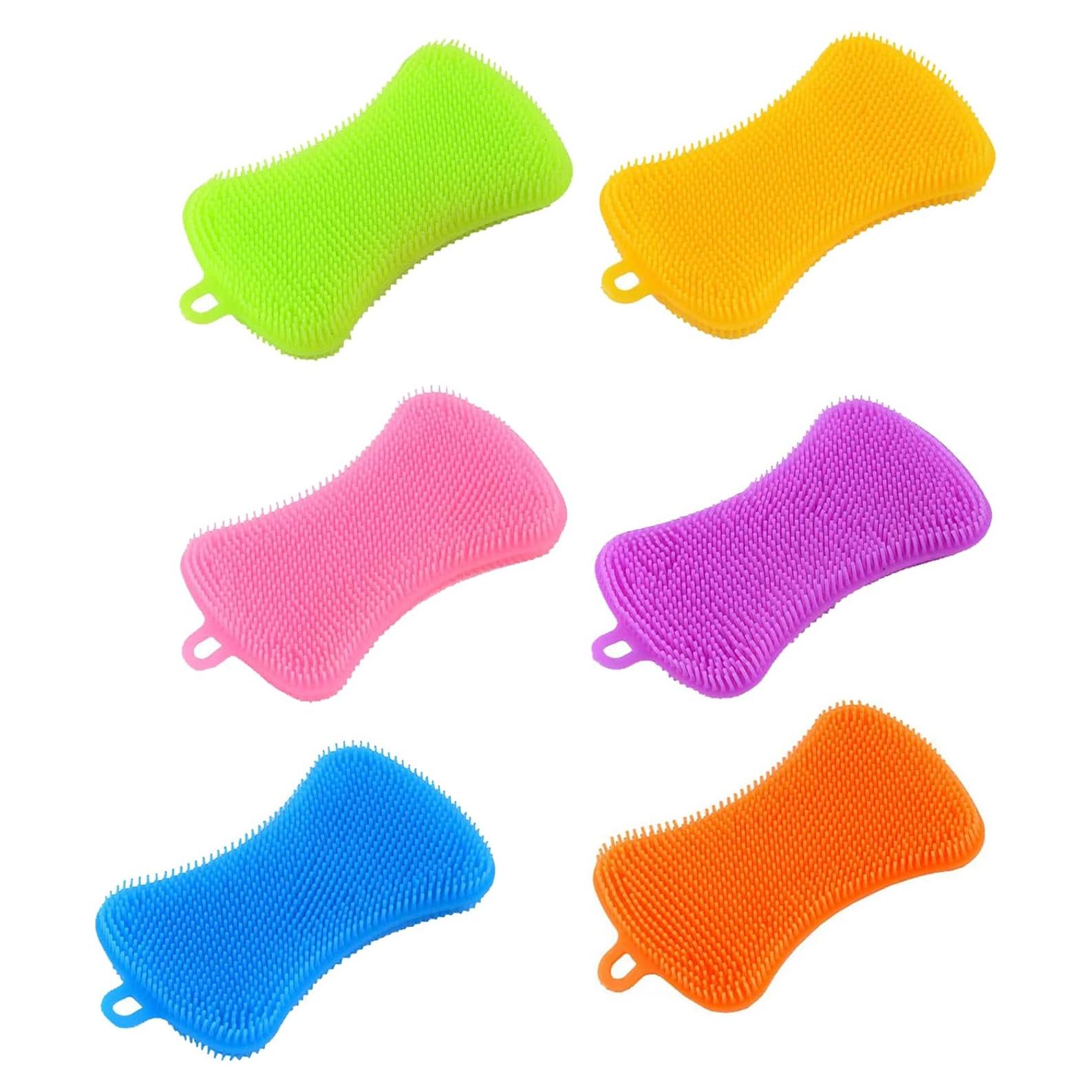 6 Esponjas de Silicona Multiusos MISSJOJIAY para Platos