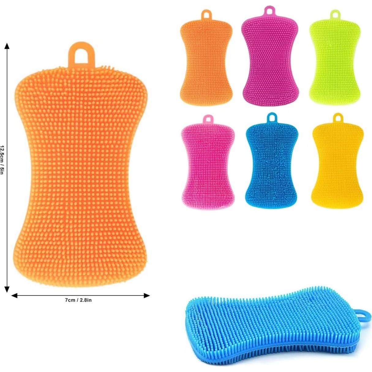 6 Esponjas de Silicona Multiusos MISSJOJIAY para Platos