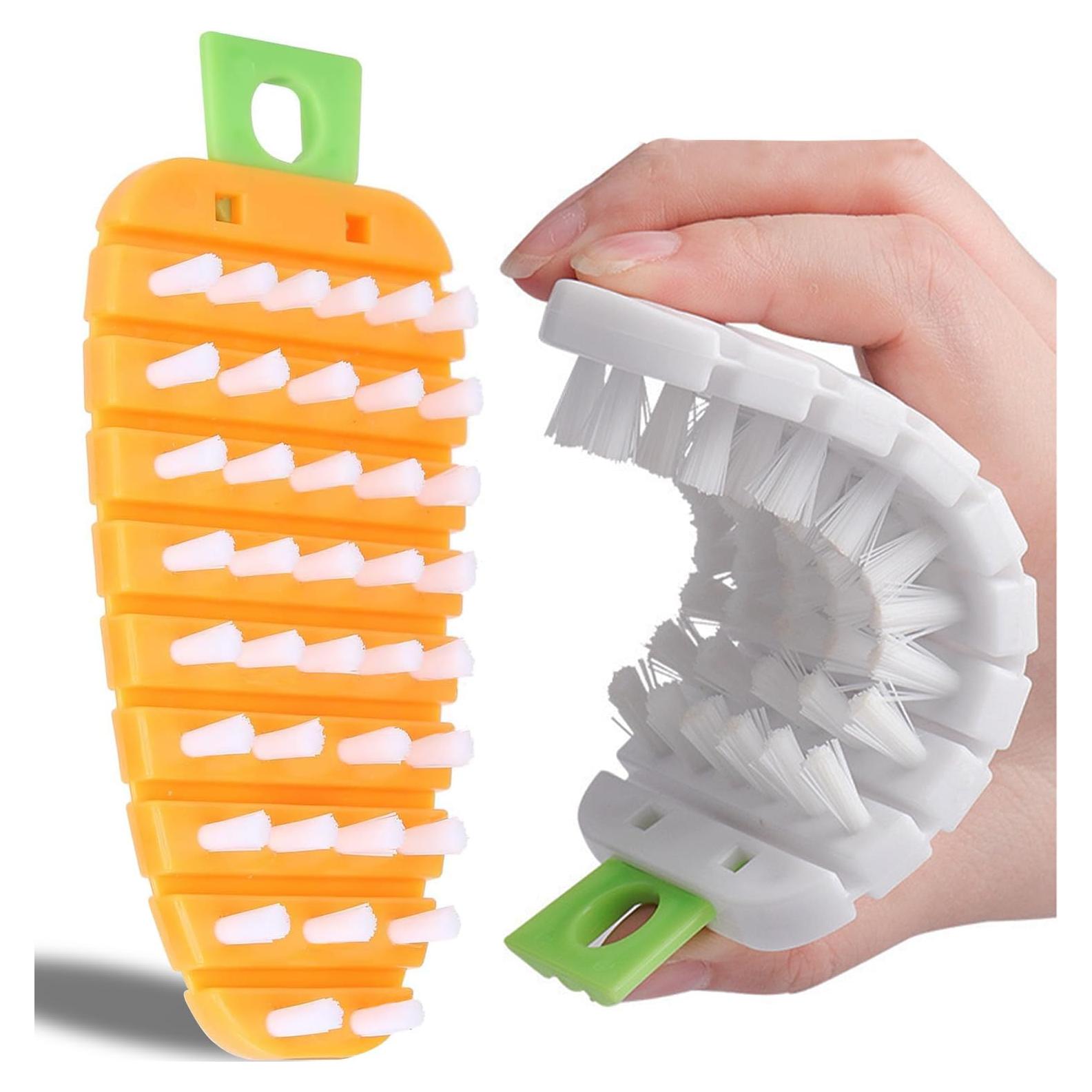 Cepillo de Limpieza de Vegetales Qiifaiikooii - 2 Pcs Antideslizante