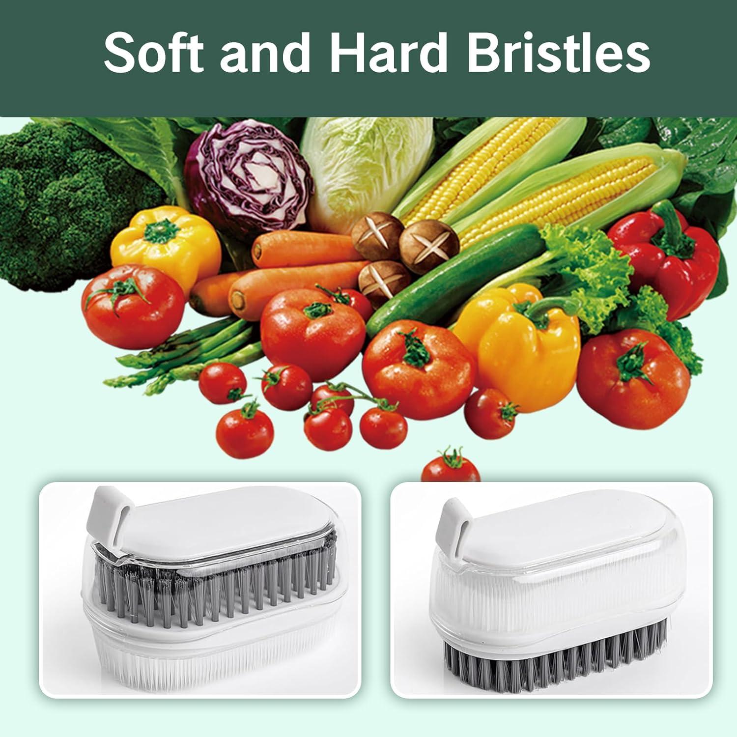 Cepillo de Verduras YAFIYGI con Cerdas Dual y Mango Ergonómico