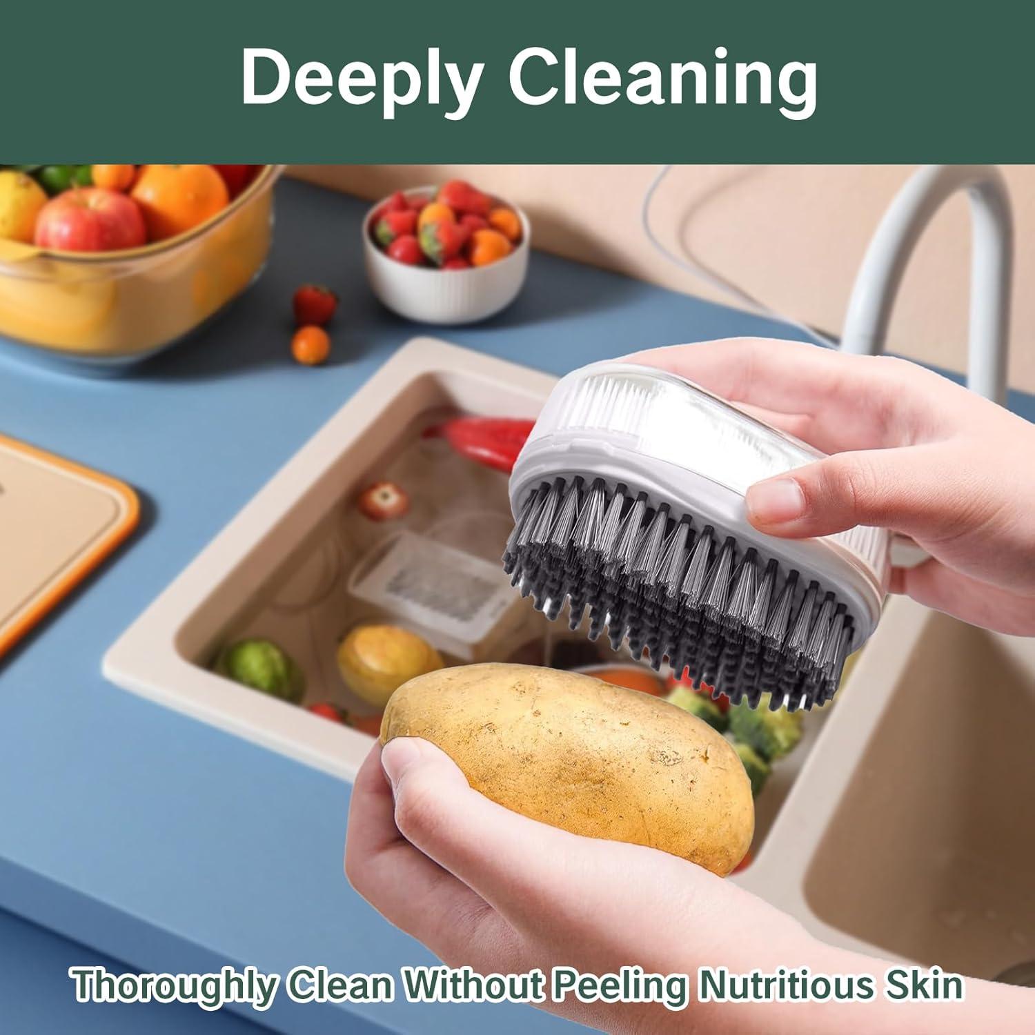Cepillo de Verduras YAFIYGI con Cerdas Dual y Mango Ergonómico