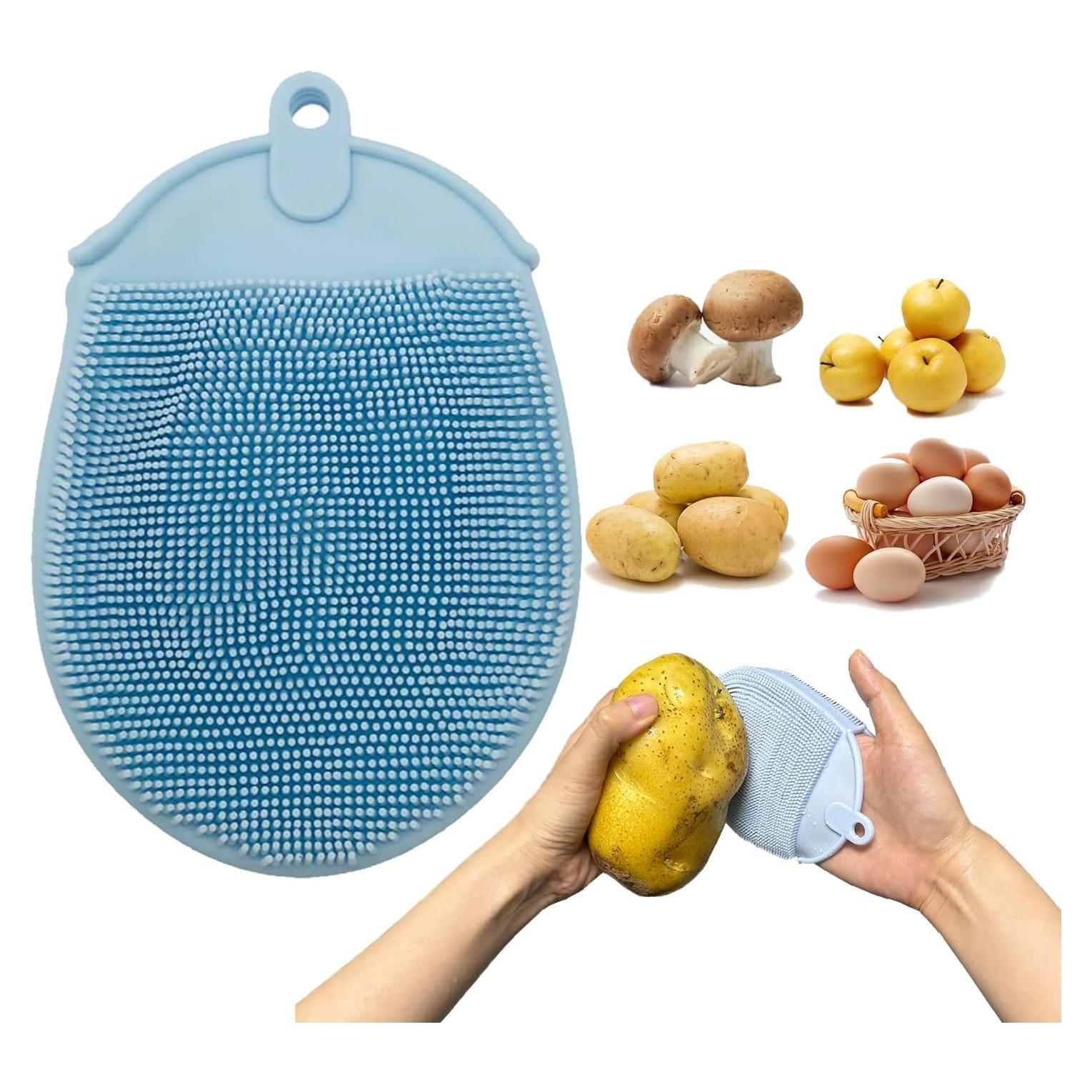 Cepillo Limpiador de Verduras Zorgons - Silicona Azul 45g