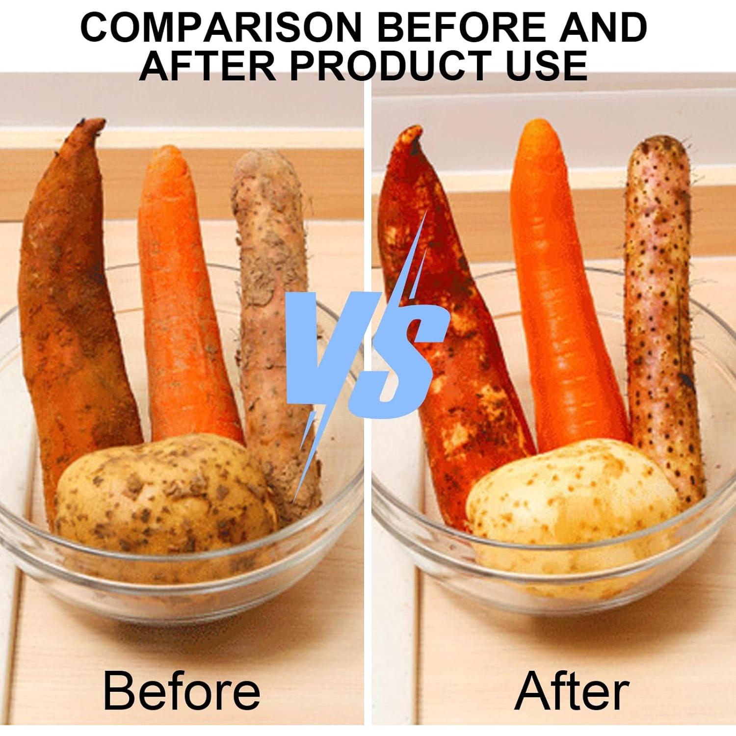 Cepillo de Fregar Verduras QIYUDA 4 Pcs Ergonómico