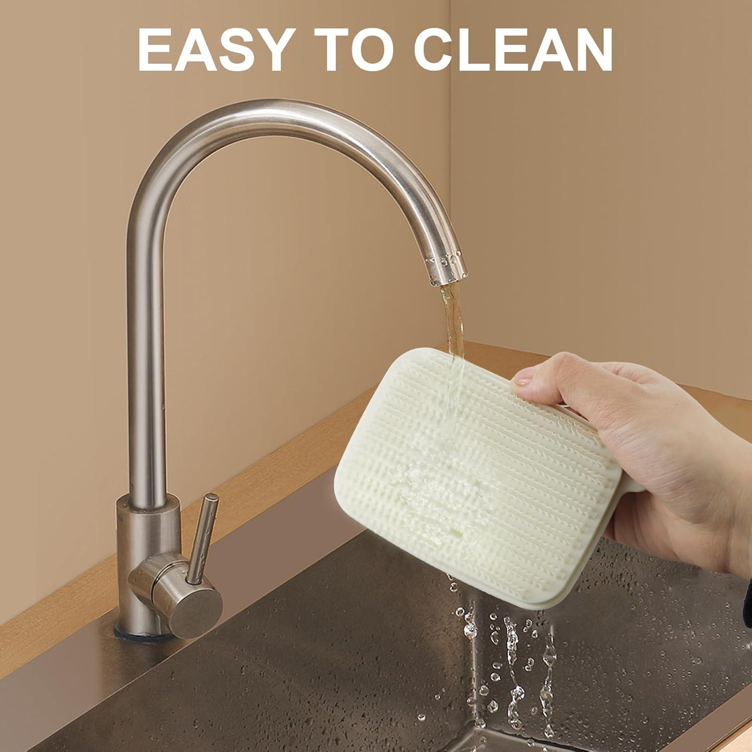 Cepillo de Fregar Verduras QIYUDA 4 Pcs Ergonómico